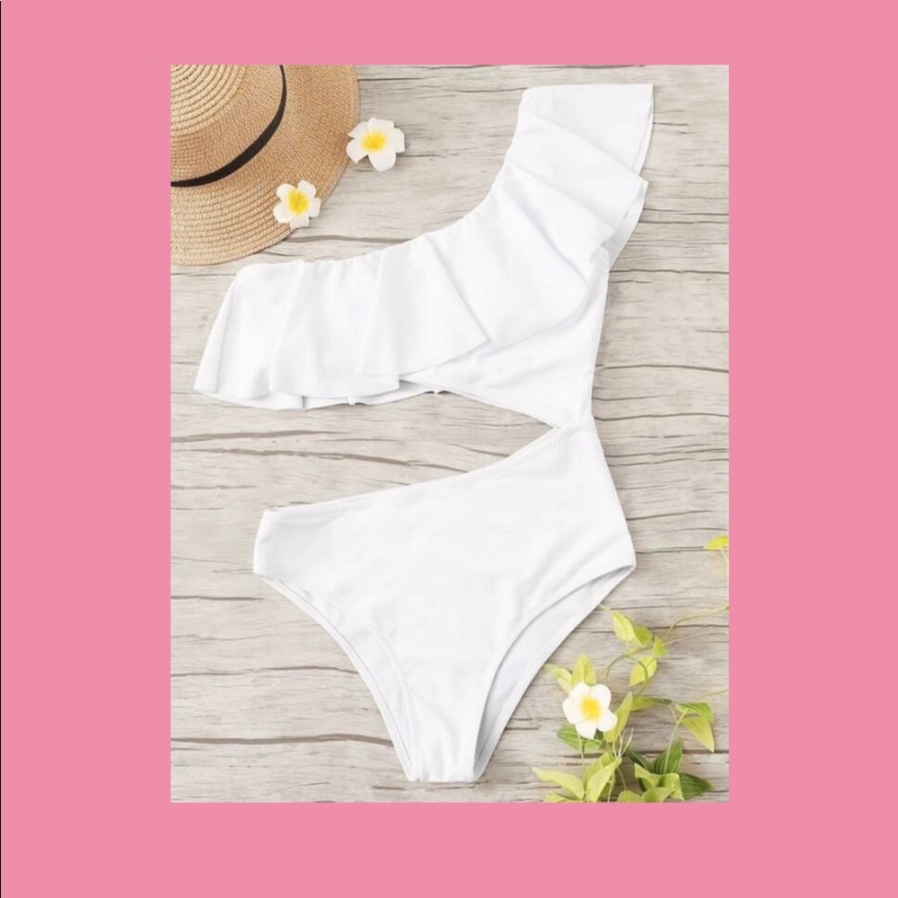 *SALE* white off the shoulder one piece